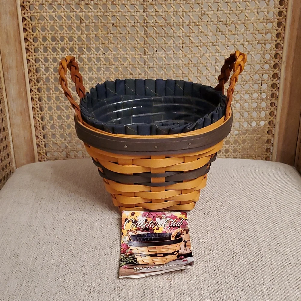 Longaberger Collector's Club 1999 Renewal Handcrafted Woven Basket Set